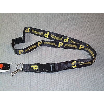 MLB Pittsburgh Pirates Black Lanyard Detachable Buckle 23" L 3/4" W by Aminco