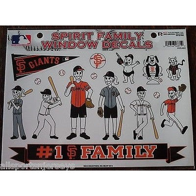 MLB San  Francisco Giants  Spirit Family Decals Set of 17 by Rico Industries