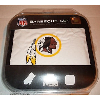 NFL Washington Redskins BBQ Tailgate Kit 3 Piece Set Apron Oven Mitt Potholder McArthur