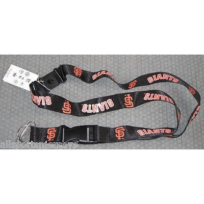 MLB San Francisco Giants Black Lanyard Detachable Buckle 23" L 3/4" W by Aminco