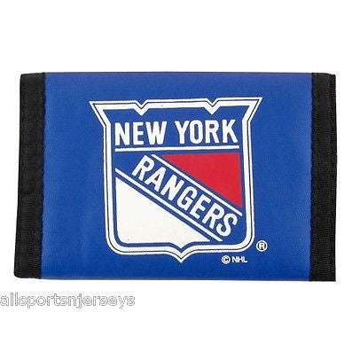 NHL New York Rangers Tri-fold Nylon Wallet with Printed Logo