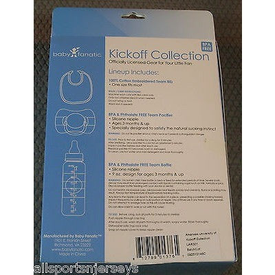 NCAA Arkansas Razorbacks Gift Set Bottle Bib Pacifier by baby fanatic