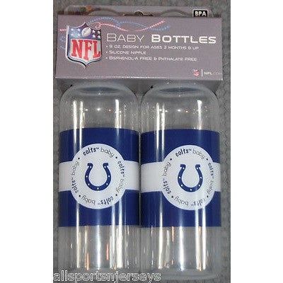 NFL Indianapolis Colts 9 fl oz Baby Bottle 2 Pack by baby fanatic