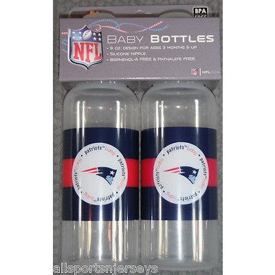 NFL New England Patriots 9 fl oz Baby Bottle 2 Pack by baby fanatic