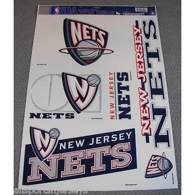 NBA New Jersey Nets Ultra Decals Set of 5 By WinCraft