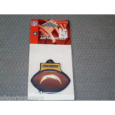 NIP NFL VANILLA  AIR FRESHENER - SAN DIEGO CHARGERS - YELLOW TOP