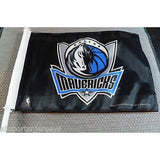 NBA Dallas Mavericks Logo on Black Window Car Flag