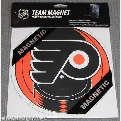 NHL Philadelphia Flyers 8 Inch Auto Magnet Logo Over Puck by Fremont Die