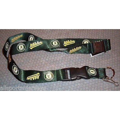 MLB Oakland Athletics Green Lanyard Detachable Buckle 23" L 3/4" W by Aminco