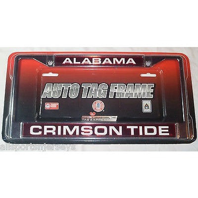 NCAA Alabama Crimson Tide Laser Cut Chrome License Plate Frame