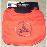 MLB ST. Louis Cardinals Embroidered Infant Baby Bibs Red 2 pack by baby fanatic