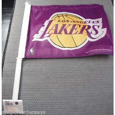 NBA Los Angeles Lakers Logo on Purple Window Car Flag by Rico Industries