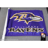 NFL Baltimore Ravens Logo on Purple Window Car Flag