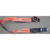 NFL Denver Broncos Reversible Lanyard Keychain by AMINCO