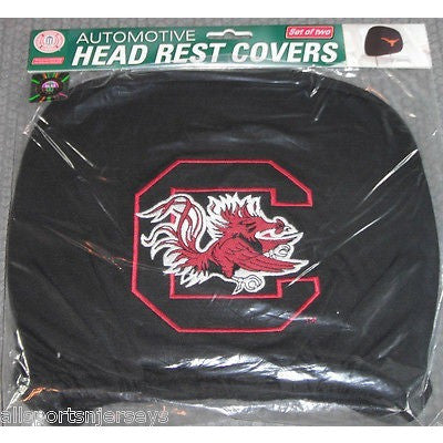 NCAA South Carolina Gamecocks Headrest Cover Embroidered Red Outline Logo Set of 2 by Team ProMark