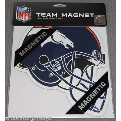 NFL Denver Broncos 8 Inch Auto Magnet Die Cut Helmet by Fremont Die