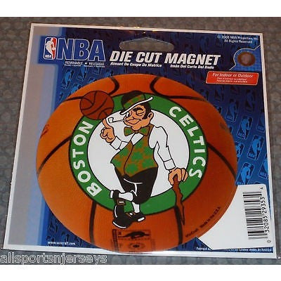 NBA Boston Celtics Logo on Basketball 4 inch Auto Magnet by WinCraft