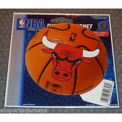 NBA Chicago Bulls Logo on Basketball 4 inch Auto Magnet by WinCraft