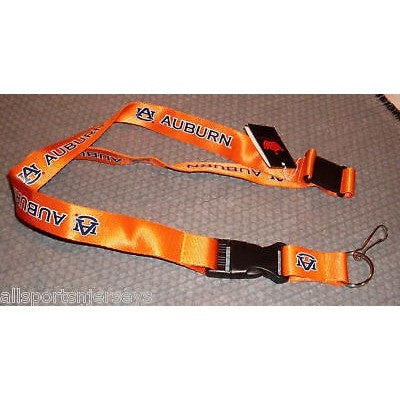NCAA Auburn Tigers Orange Lanyard Detachable Buckle 23" L 3/4" W by Aminco