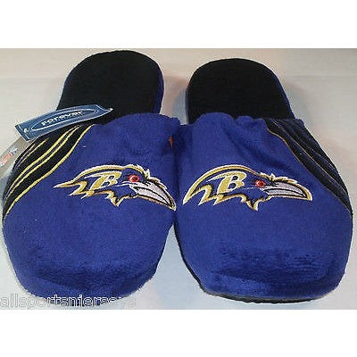 NFL Baltimore Ravens Stripe Stripe Logo Dot Sole Slippers Size XL by FOCO
