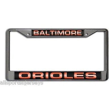 MLB Baltimore Orioles Chrome License Plate Frame Laser Cut