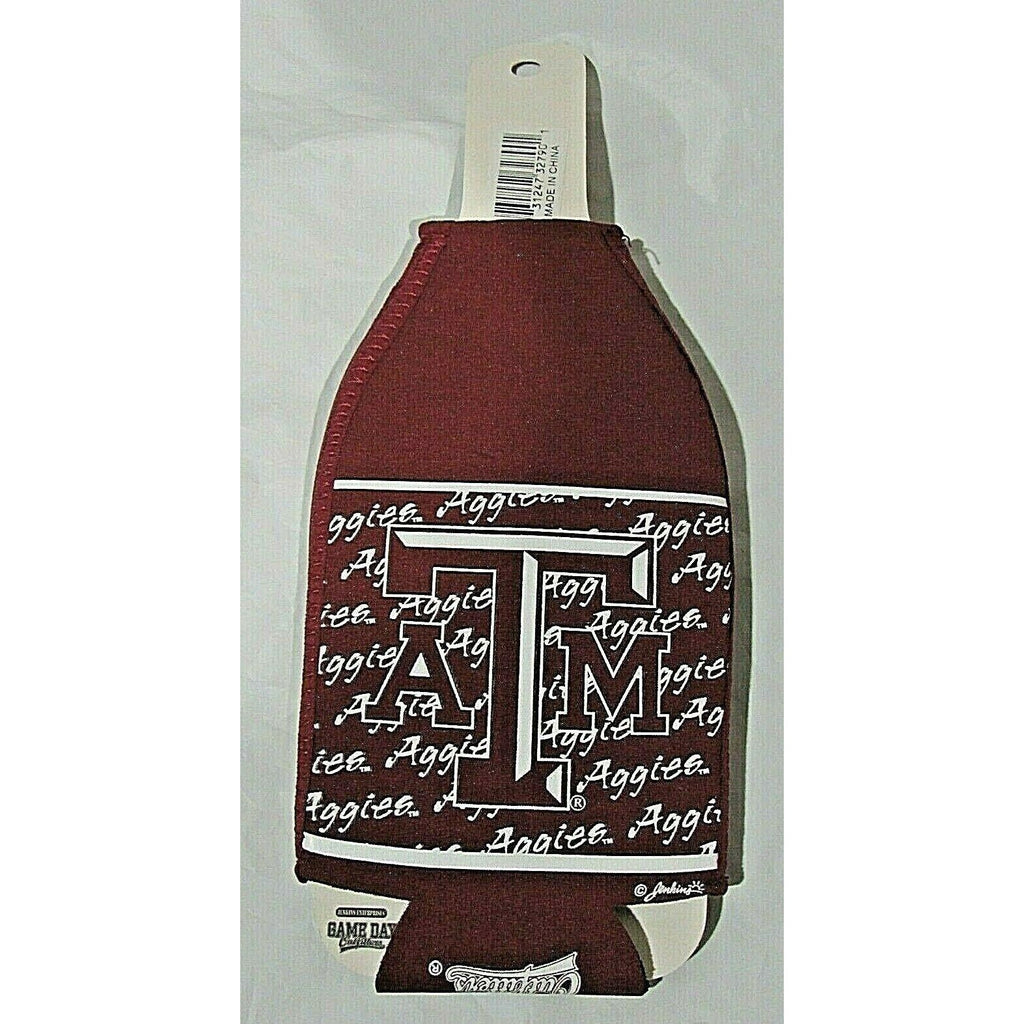 Texas A&M Aggies Team Logo on Maroon Bottle Coolie by Game Day Outfitters
