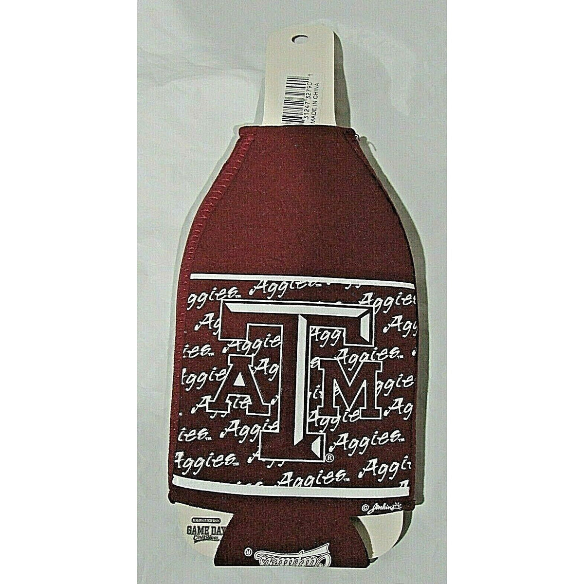 Texas A&M Aggies Team Logo on Maroon Bottle Coolie by Game Day Outfitters