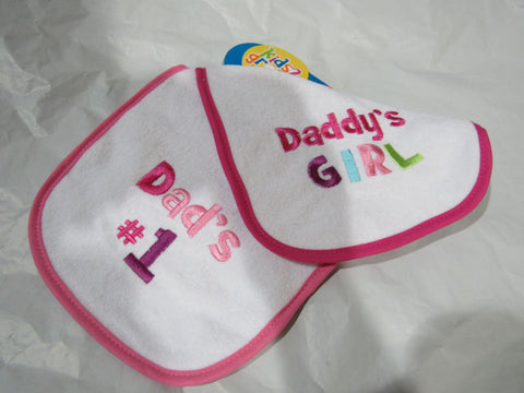Baby Bibs Daddy’s Girl and Dad’s #1 by Kids 2 Grow