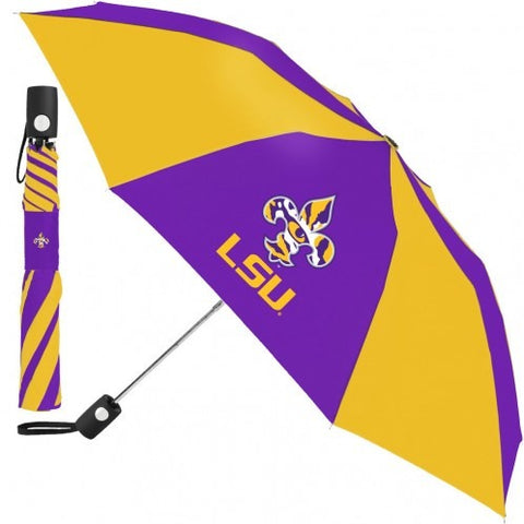 NCAA Travel Umbrella LSU Tigers with Fleur De Lis Logo By Windcraft