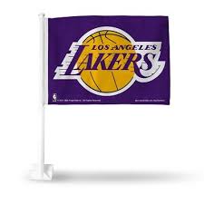 NBA Los Angeles Lakers Logo on Purple Window Car Flag by Rico Industries