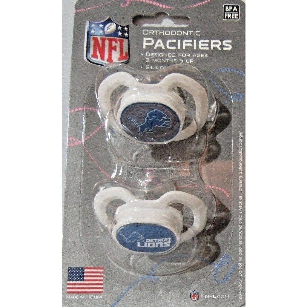 NFL Pacifiers Set of 2 Images Color Shield on Card by baby fanatic