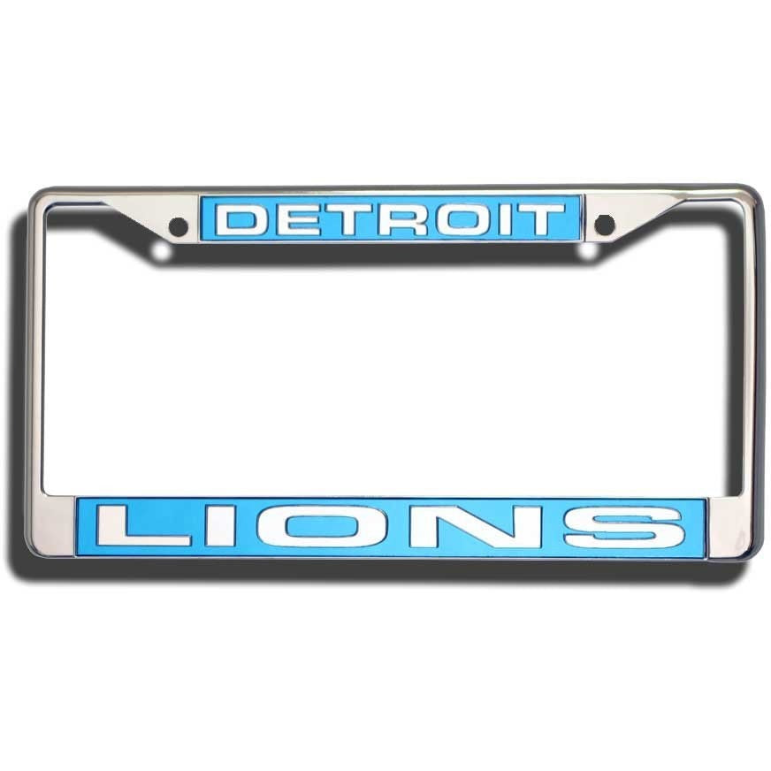 NFL Detroit Lions Laser Cut Chrome License Plate Frame