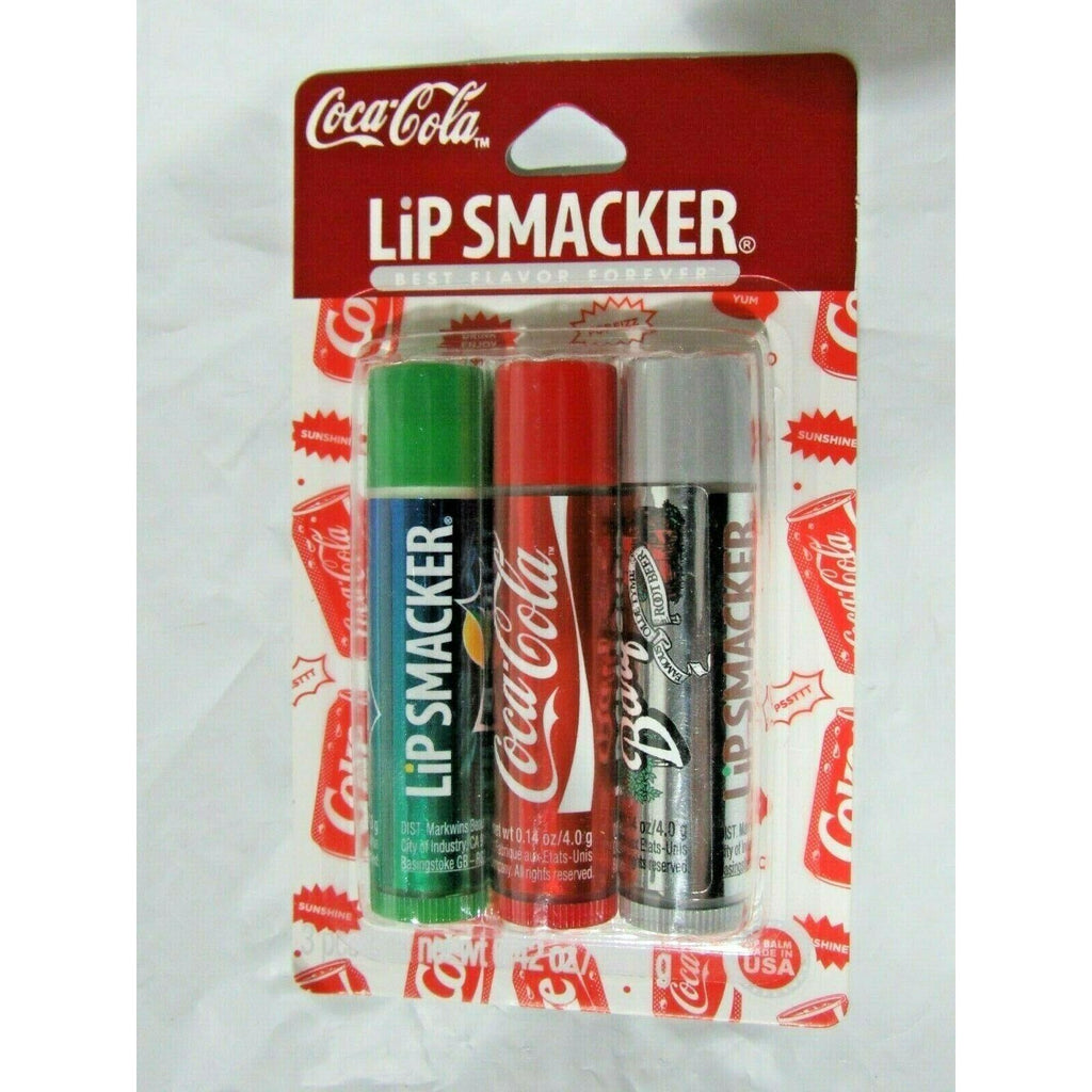 Lip Smacker Coca-Cole Lip Balm 3 Pack Flavor Coca-Cole Spite Barq's net wt .42oz