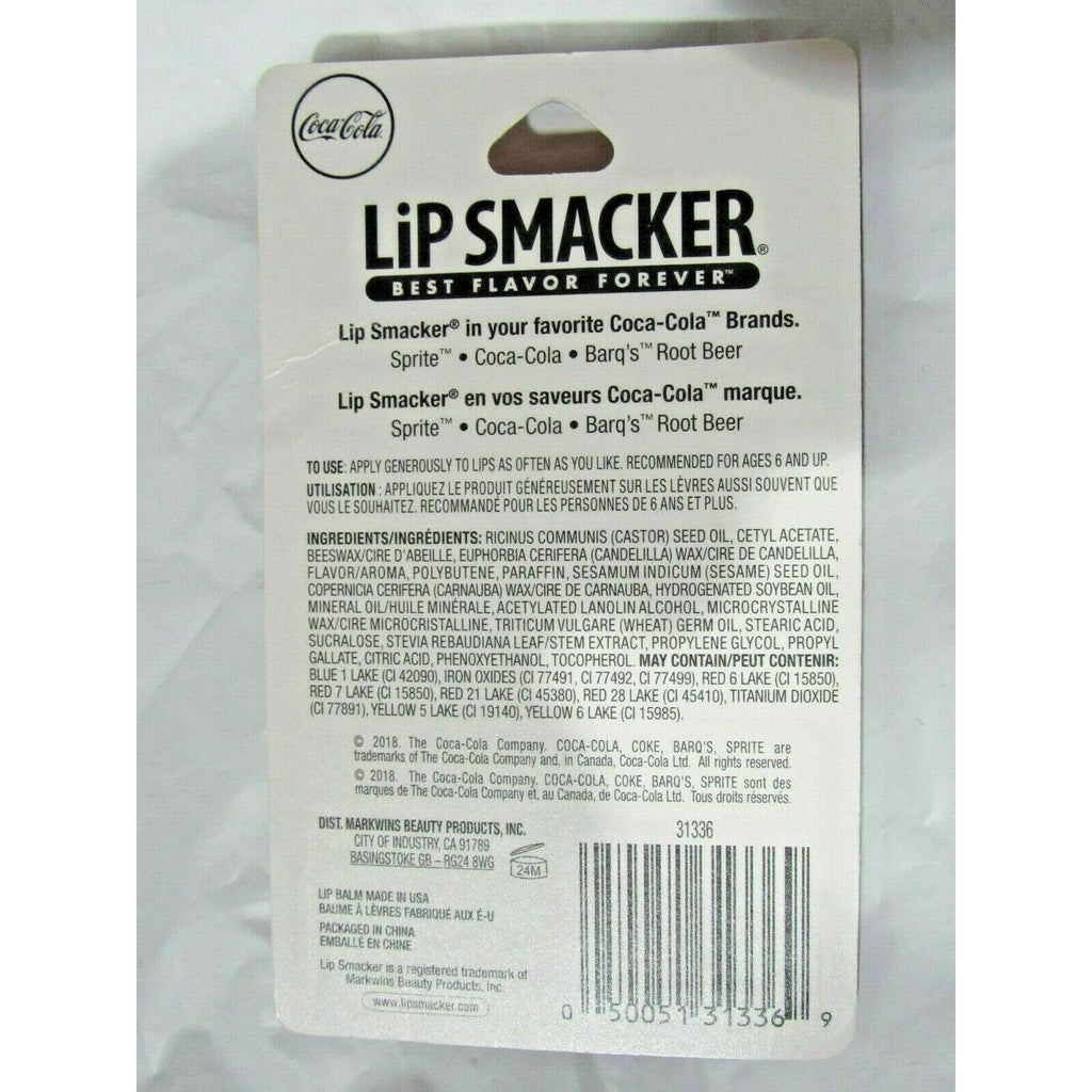 Lip Smacker Coca-Cole Lip Balm 3 Pack Flavor Coca-Cole Spite Barq's net wt .42oz