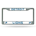 NFL Detroit Lions Chrome License Plate Frame Thin Letters
