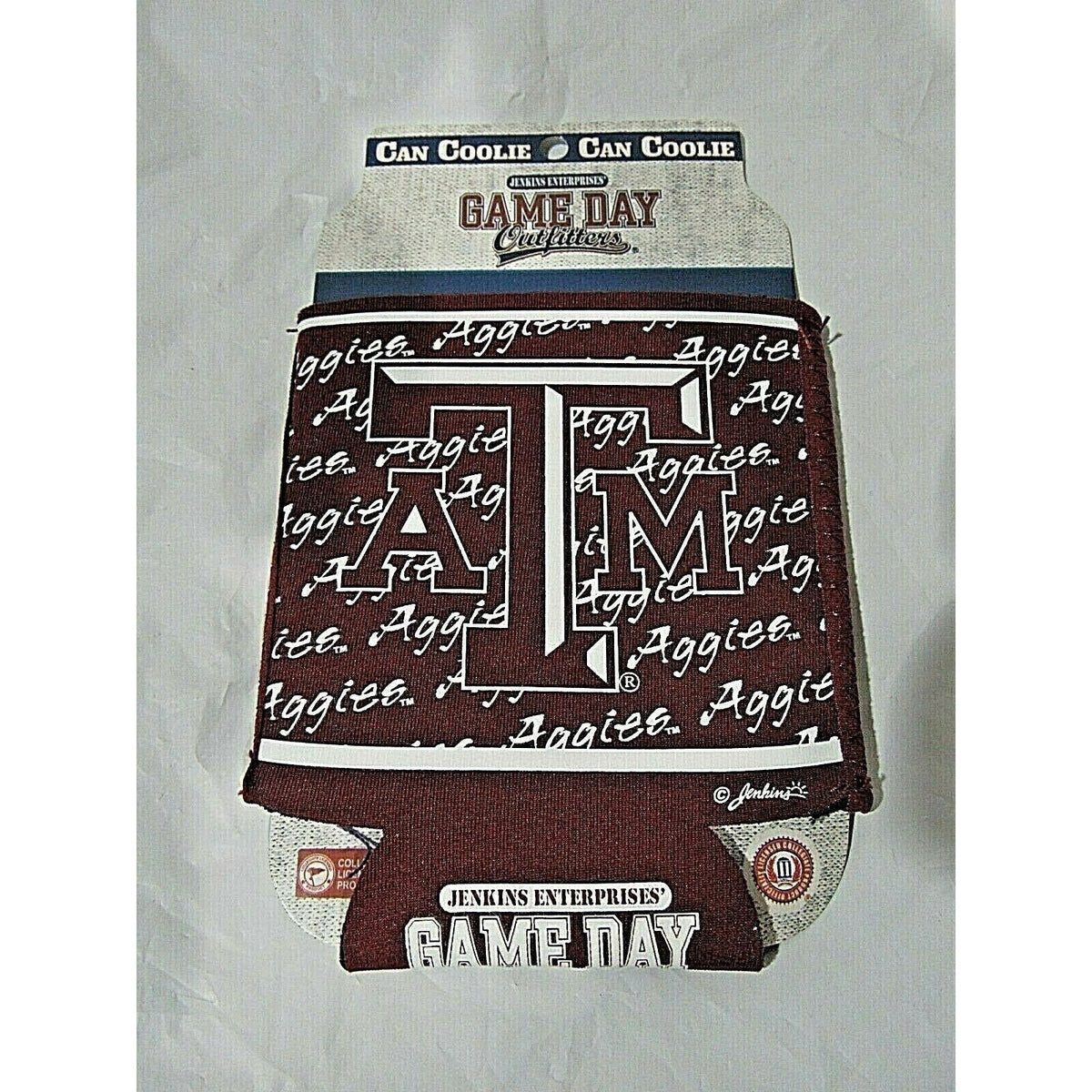 Texas A&M Aggies Team Logo on Maroon Can Coolie by Game Day Outfitters