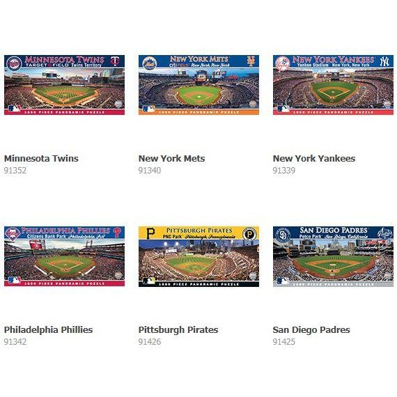 MLB Panoramic 1000 pc Jigsaw Puzzle by Masterpieces Puzzles Co Choose Team