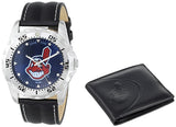 MLB Men's Watch and Black Leather Wallet Set by Game Time Select