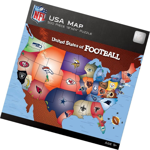 NFL Map Jigsaw Puzzle 500 pc by Masterpieces Puzzles Co.
