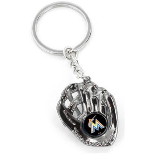 MLB Miami Marlins Chrome Glove With Logo in Palm Key by AMINCO