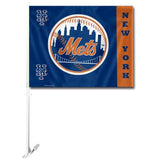 MLB Logo New York Mets Left Window Car Flag RICO or Fremont Die