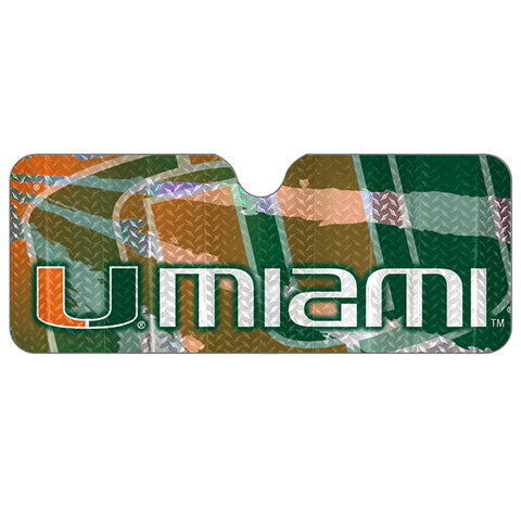 NCAA Miami Hurricanes Automotive Sun Shade Universal Size Team ProMark