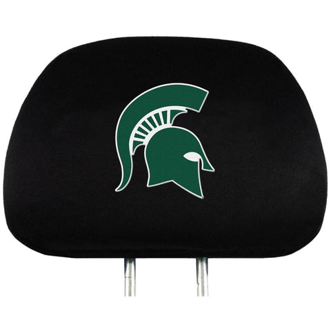 NCAA Michigan State Spartans Head Rest Cover Embroidered Logo Set of 2 by Team ProMark