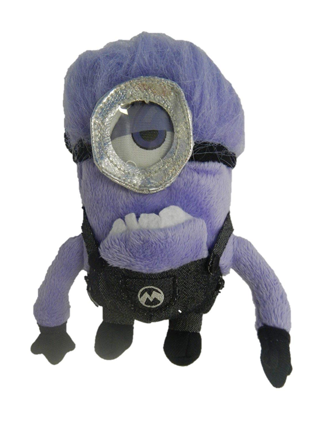 Despicable Me 2 Purple Evil Stuart Plush Backpack Bagclip Pull