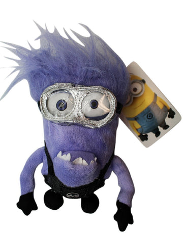 Despicable Me 2 Purple Evil Tim Plush Backpack Bagclip Pull