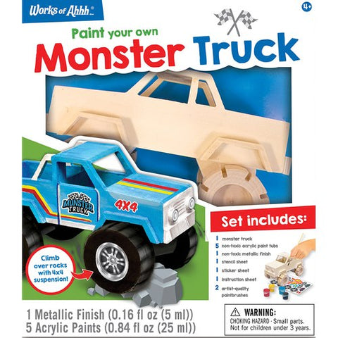 MasterPieces Works of Ahhh... Monster Truck Wood Paint Kit 21651