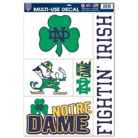 NCAA Notre Dame Fighting Irish Ultra Decals Set of 5 By WINCRAFT