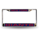 NFL New York Giants Laser Cut Chrome License Plate Frame