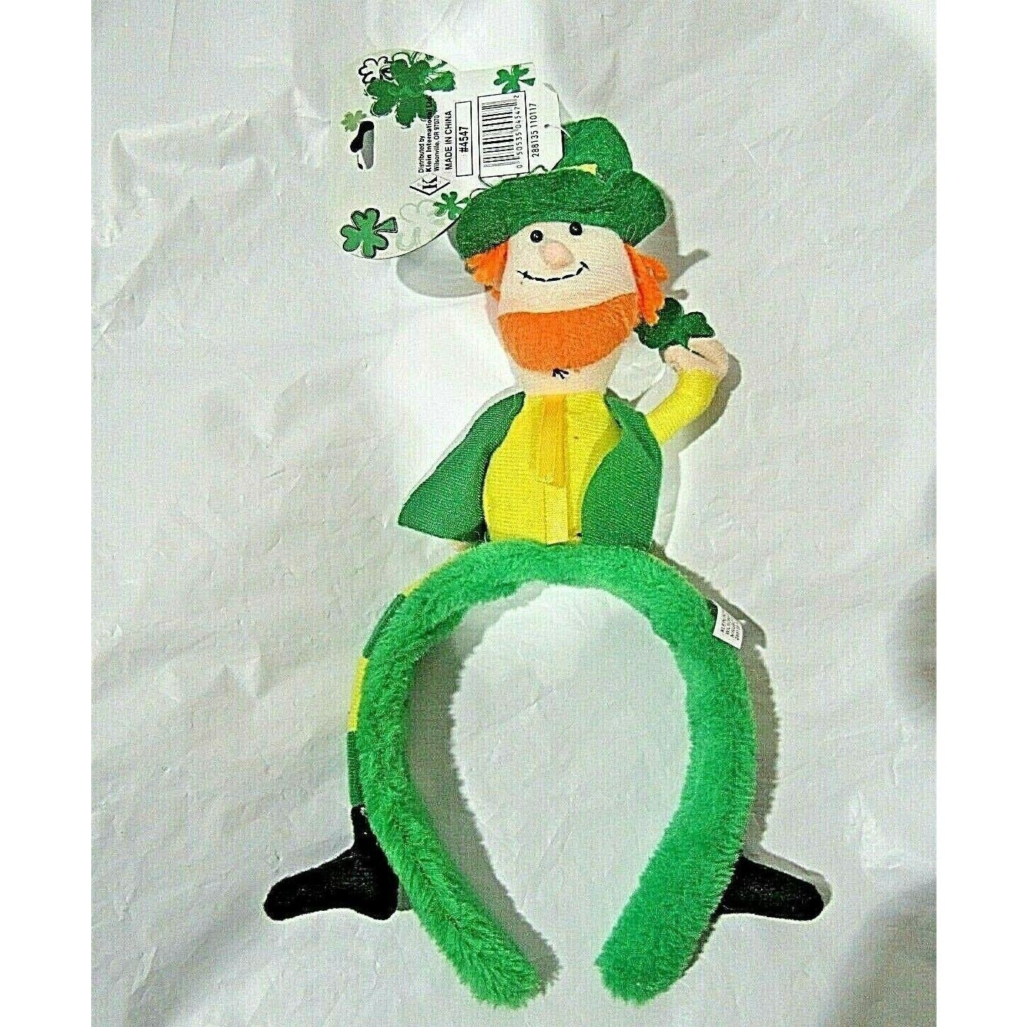 Adult St. Patrick's Day Green Leprechaun with Yellow Shirt Headband