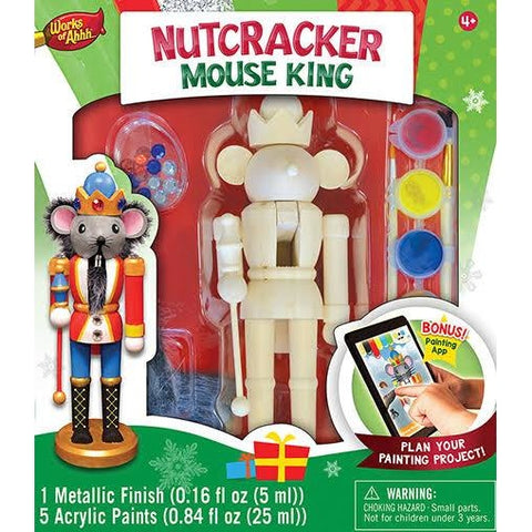 MasterPieces Works of Ahhh... Mouse King Holiday Figurine Large Wood Paint Kit 21644